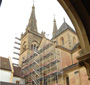 Conservation et Restauration de la Collégiale dde Neuchtel: montage des échafaudages sur la partie nord - image 2/4